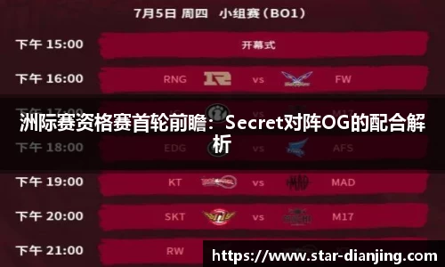 洲际赛资格赛首轮前瞻：Secret对阵OG的配合解析